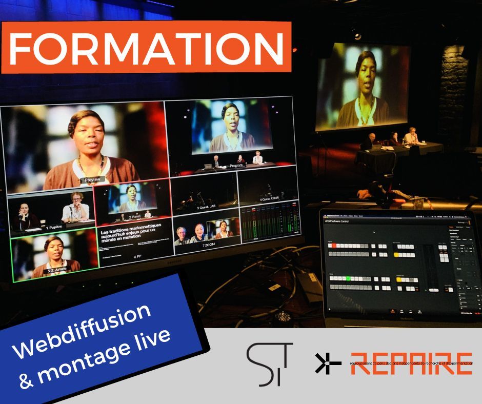 Formation avec REPAIRE « Webdiffusion et montage live: La webdiffusion en direct, en différée. »
